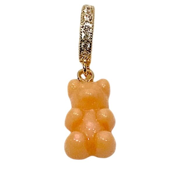 TORY BURCH 18K GOLD LOGO CHARM WITH NOSTALGIC GUMMY BEAR CHARM PENDANT N… - Picture 5 of 7